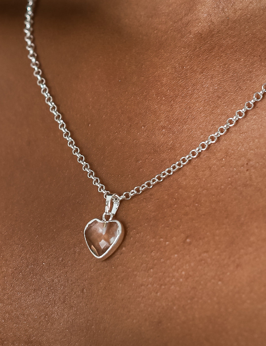 Cadena Plateada corazón