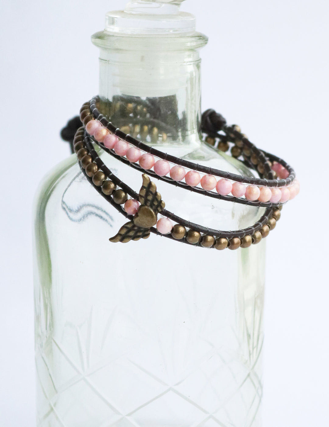 Pulsera Piedra Rosada