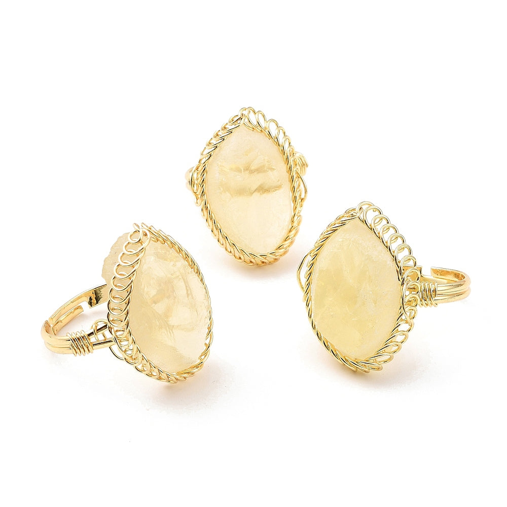 Anillo cuarzo blanco