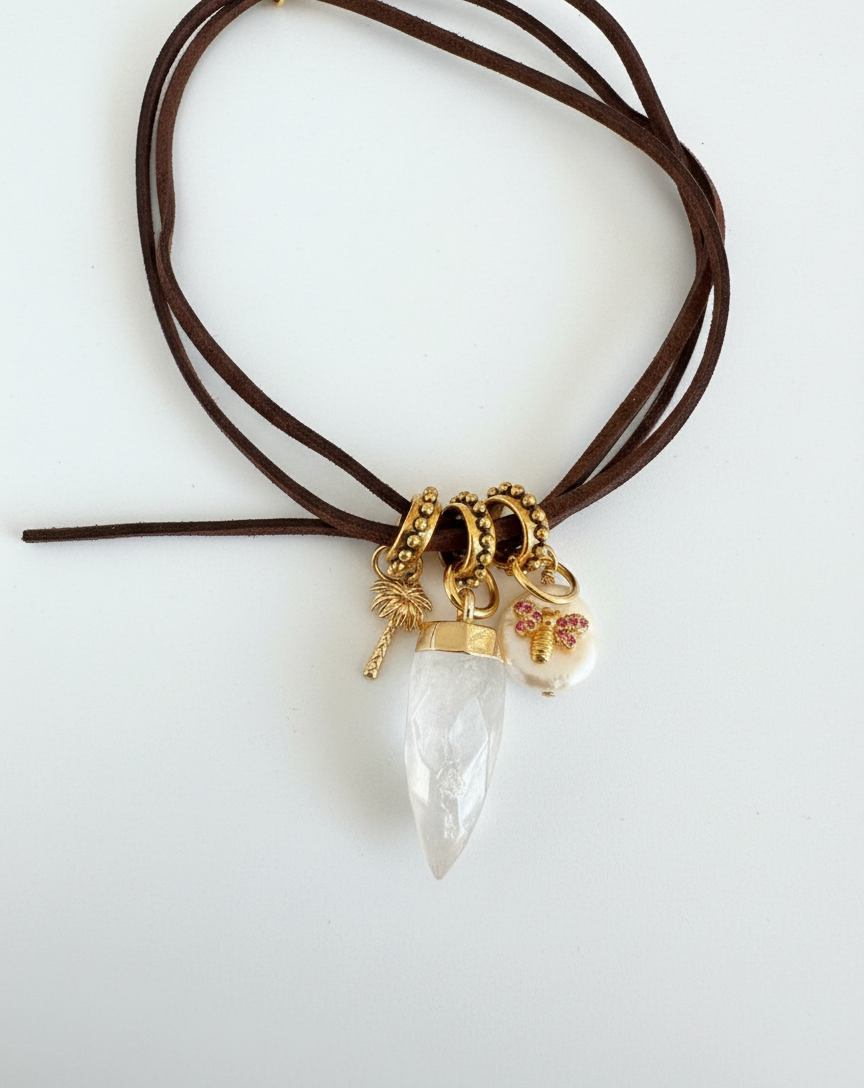 Cuero tres colgantes