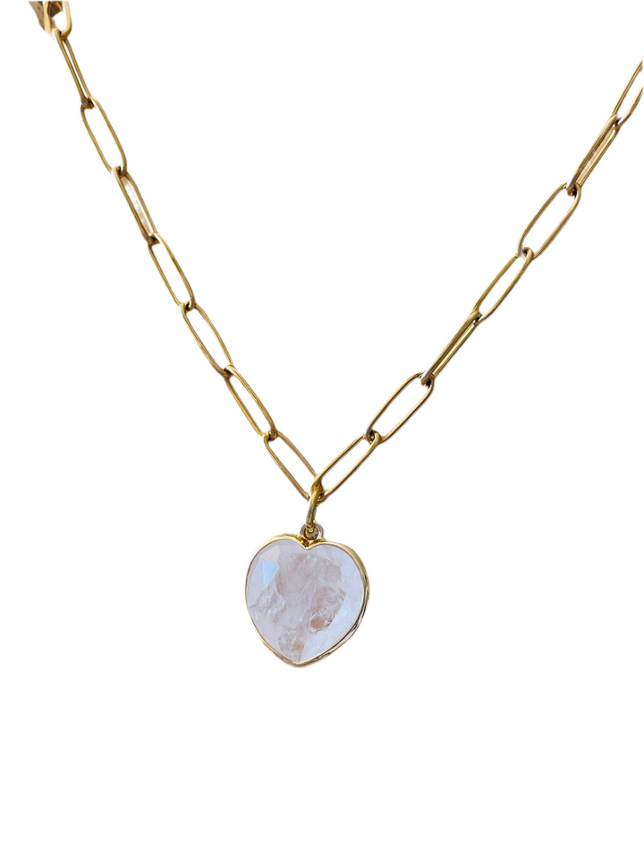 Cadena cuore blanco