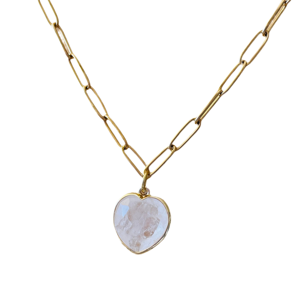 Cadena cuore blanco