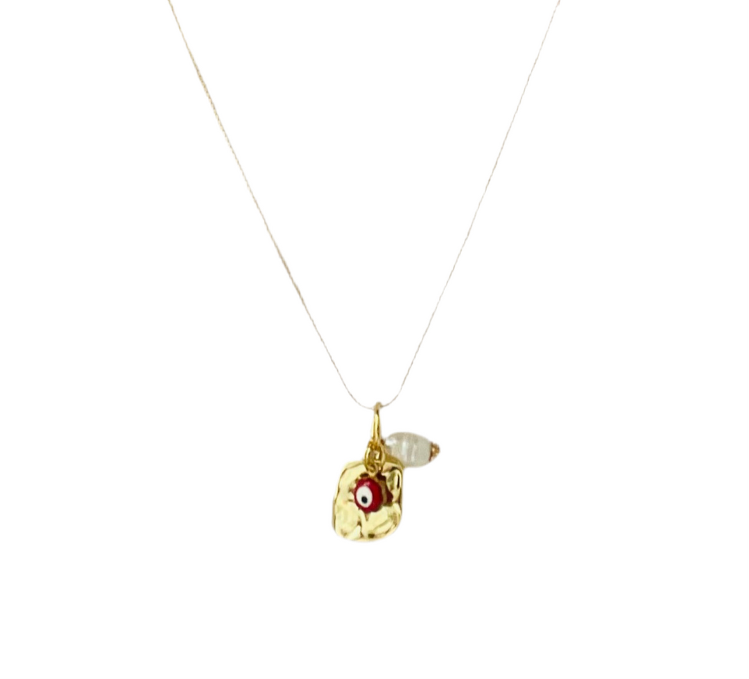 Cadena amuletos plaquita