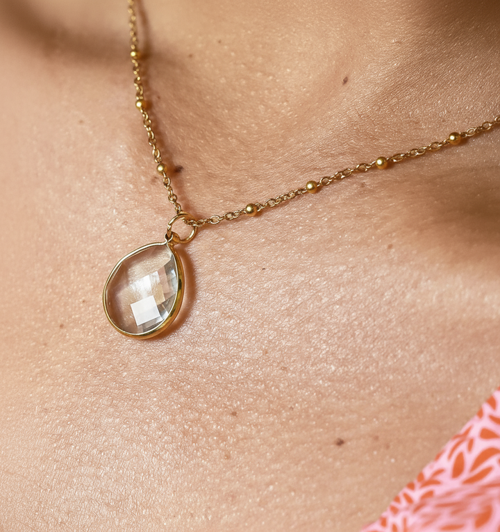 Cadena  lisa Raíz Agua Marina