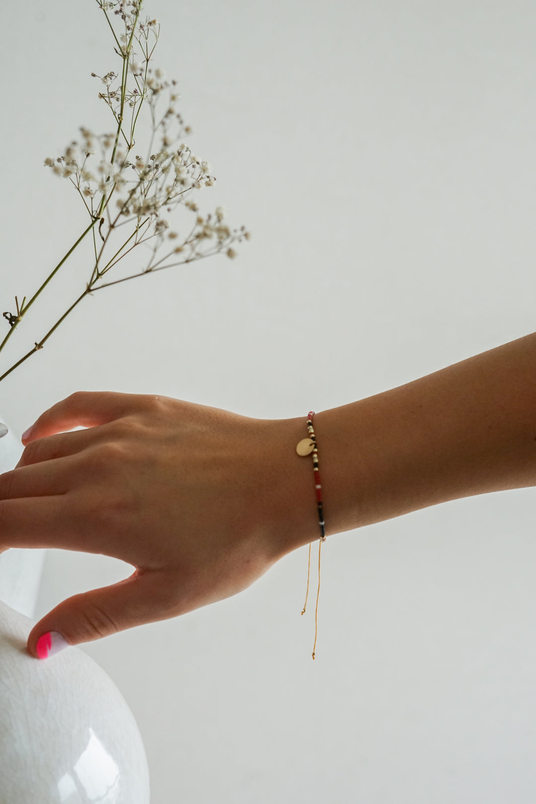 Pulsera Hilo rojo negro