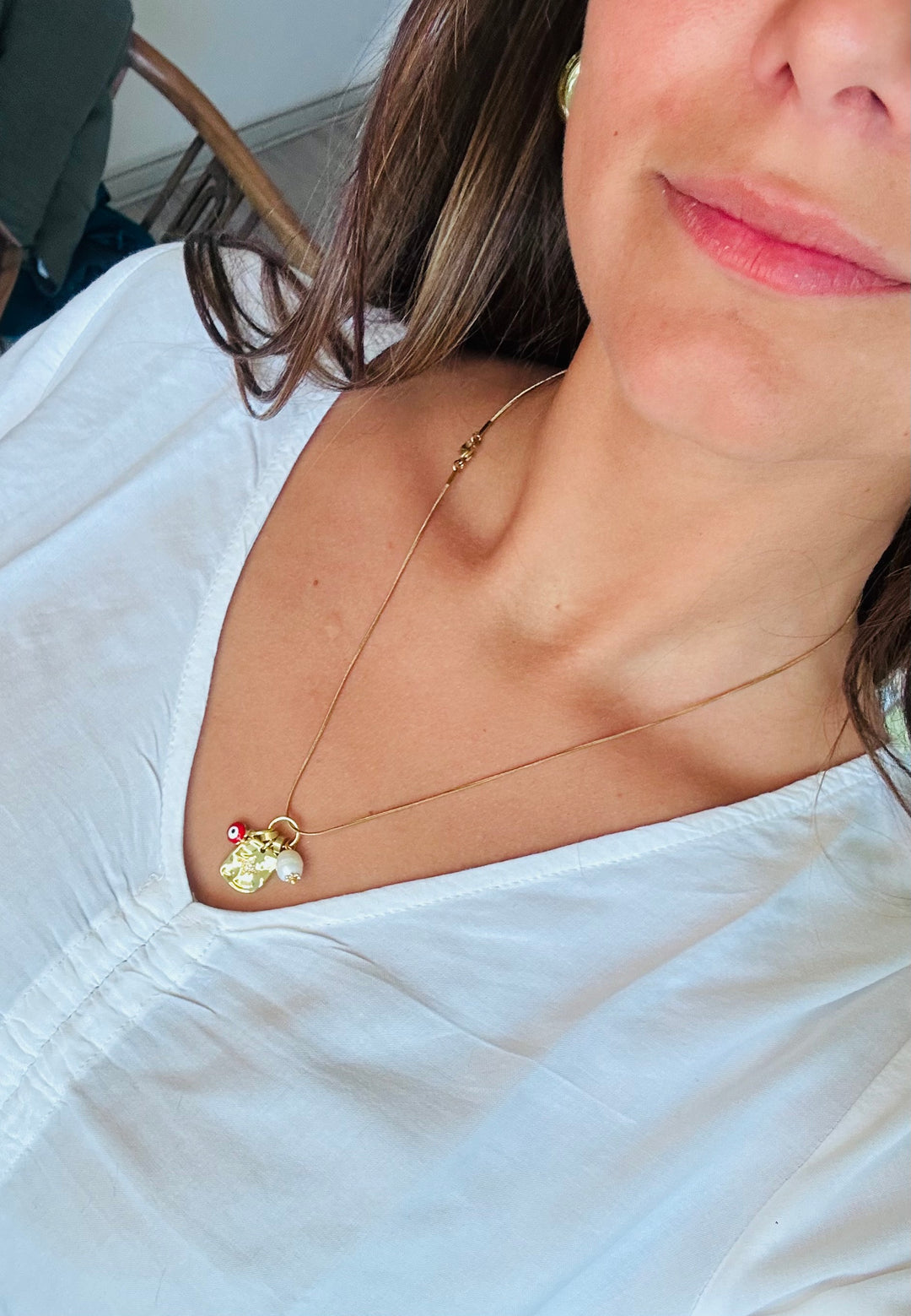 cadena plaquita colgantes