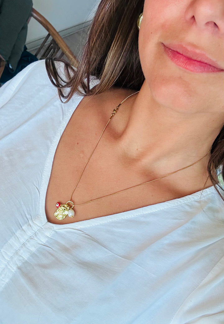 cadena plaquita colgantes