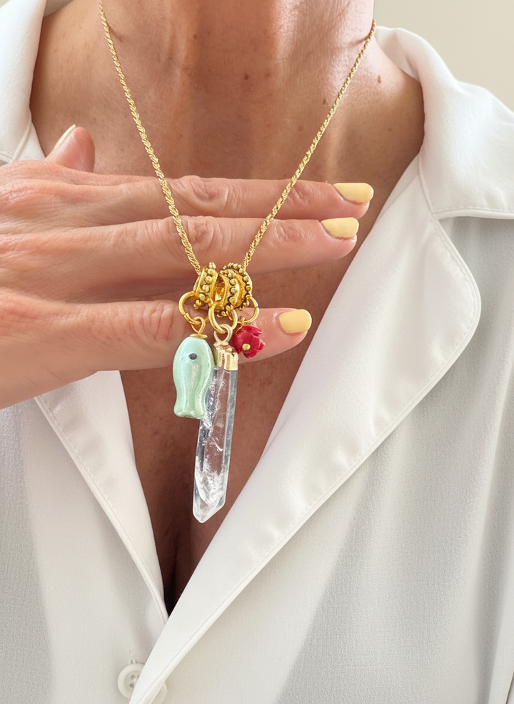 Corina tres colgantes