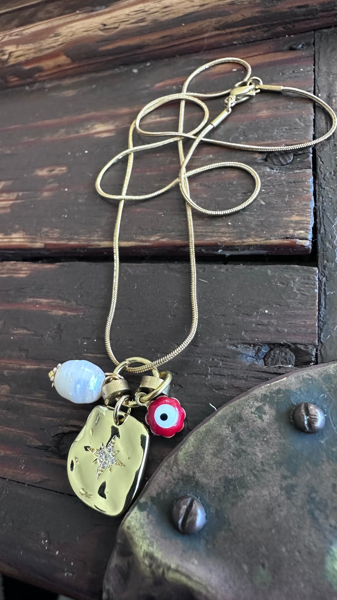 cadena plaquita colgantes