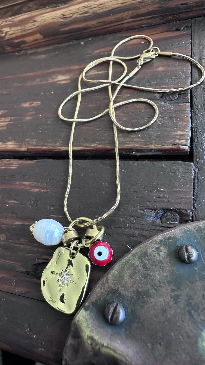 cadena plaquita colgantes