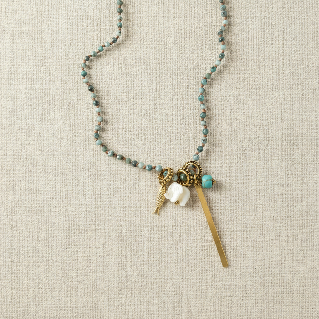 COLLAR CLARA AGATA TURQUESA