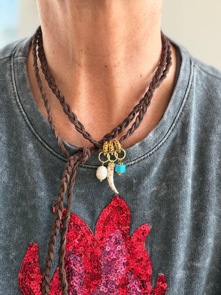 Trenzado tres colgantes