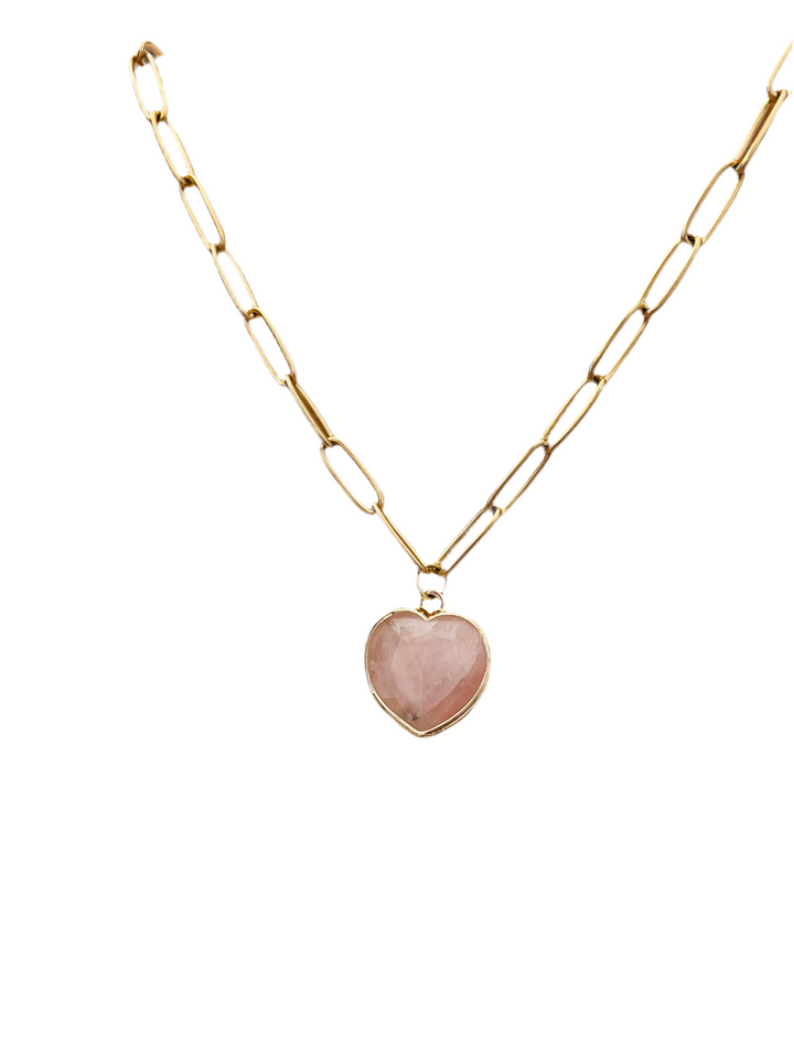 Cadena cuore rosa