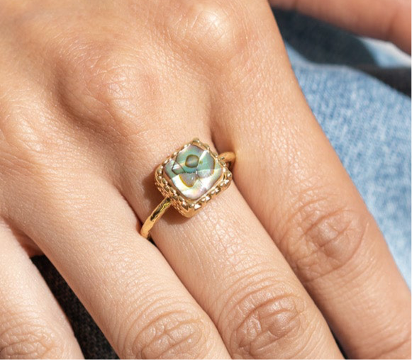 Anillo concha de perla