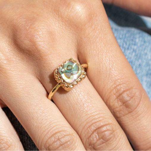 Anillo concha de perla