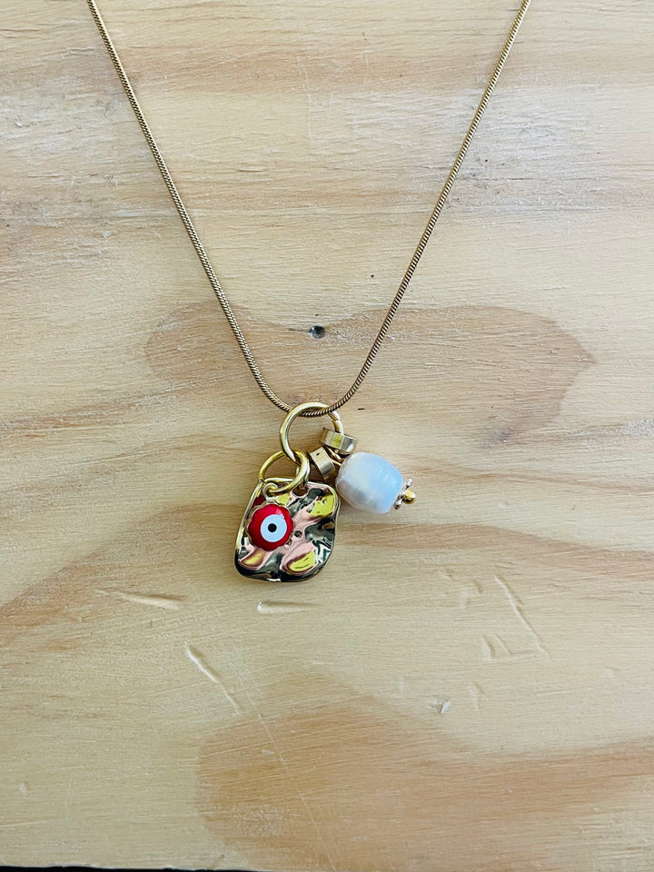 cadena plaquita colgantes