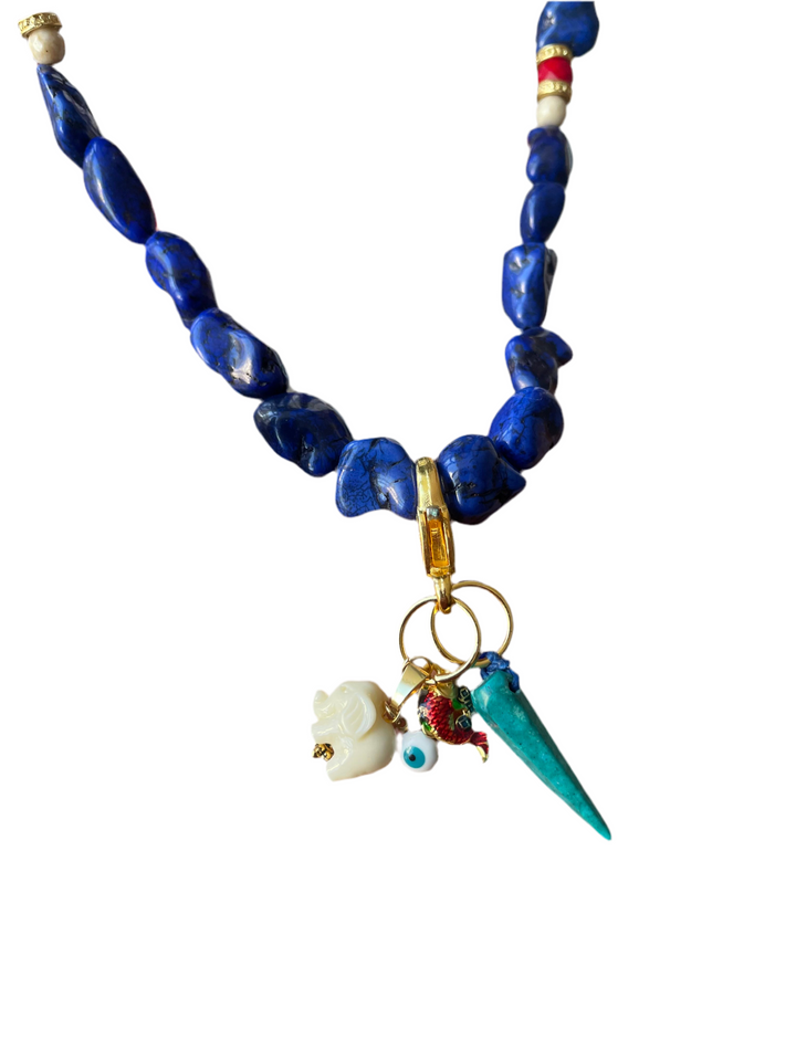 Collar Milagros azul
