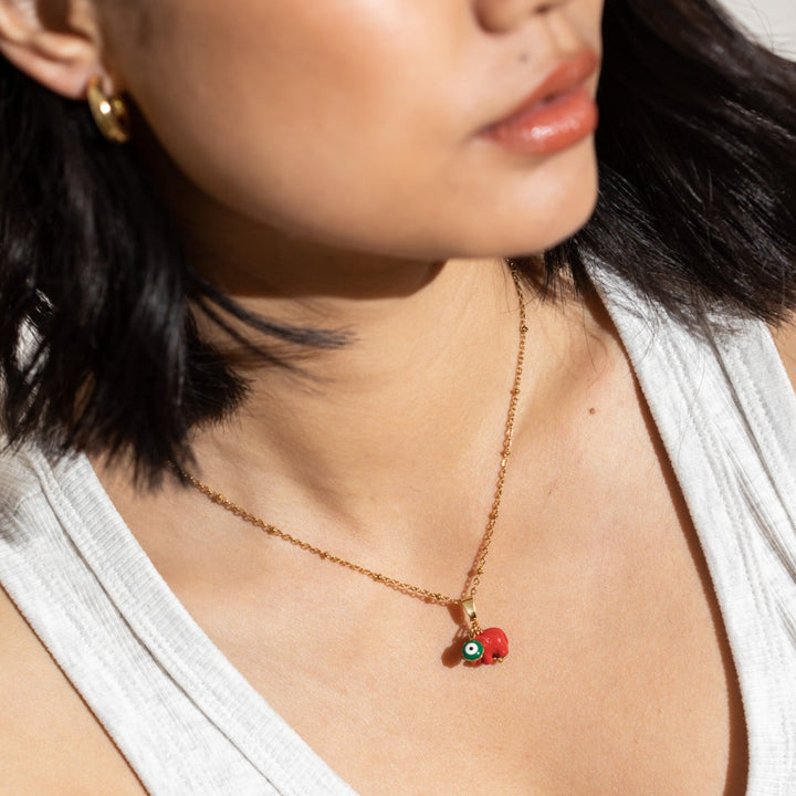 CADENA LISA ELEFANTE ROJO