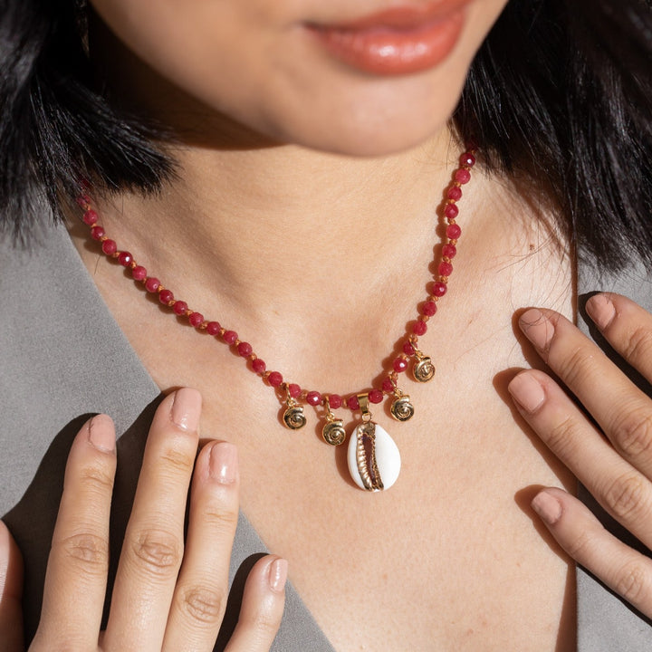 COLLAR JUANA AGATA ROJA