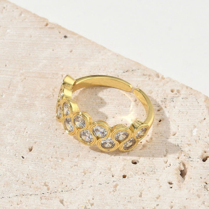 Anillo circones dorados