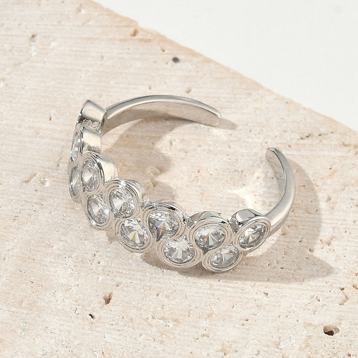 Anillo plateado circones