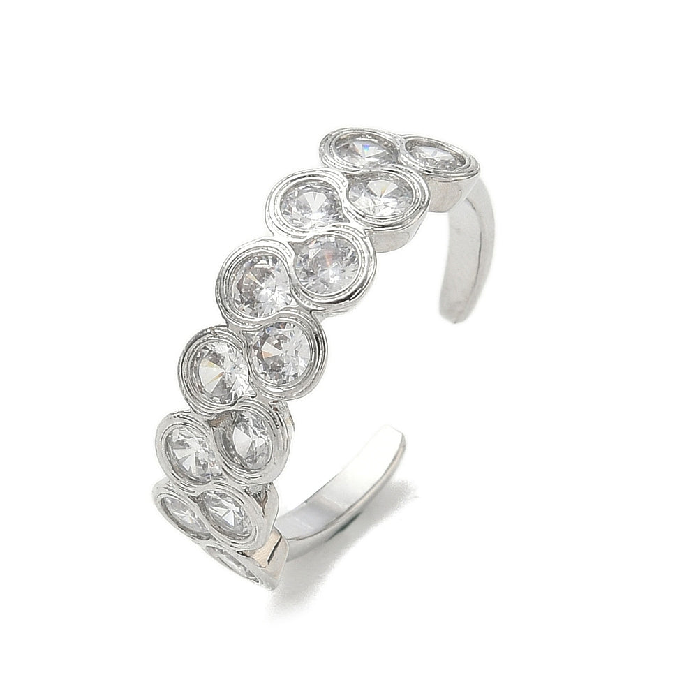 Anillo plateado circones