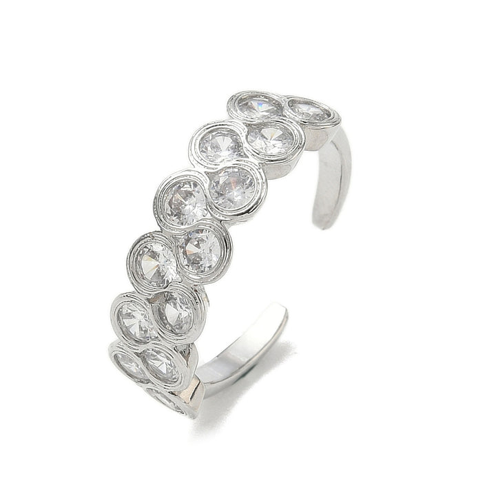 Anillo plateado circones