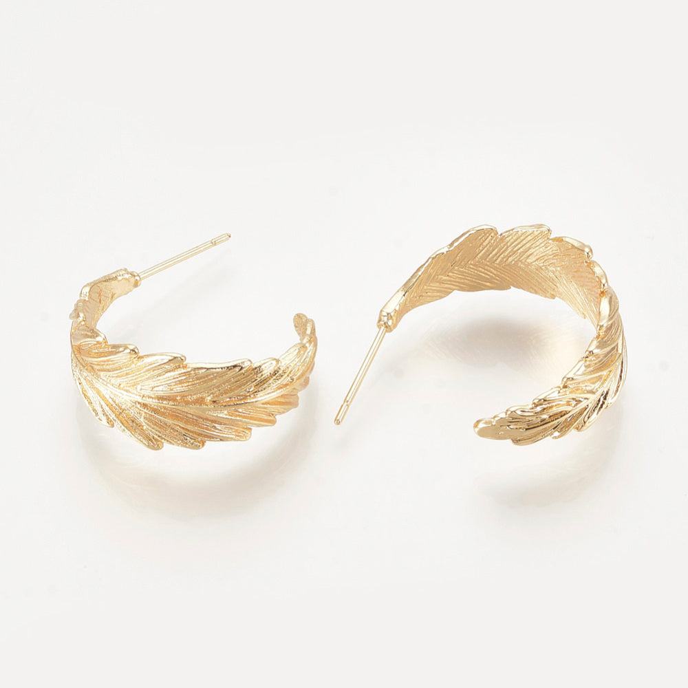 aros hoja dorados