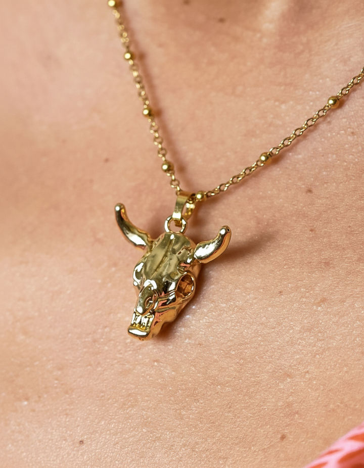 Cadena Dorada Pepita Colores Cabeza de Buey