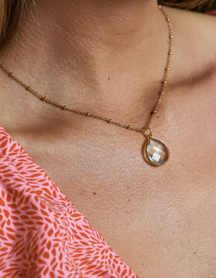 Cadena  lisa Raíz Agua Marina