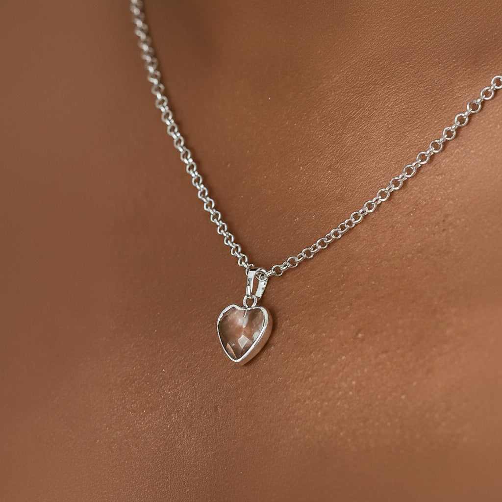 Cadena Plateada corazón
