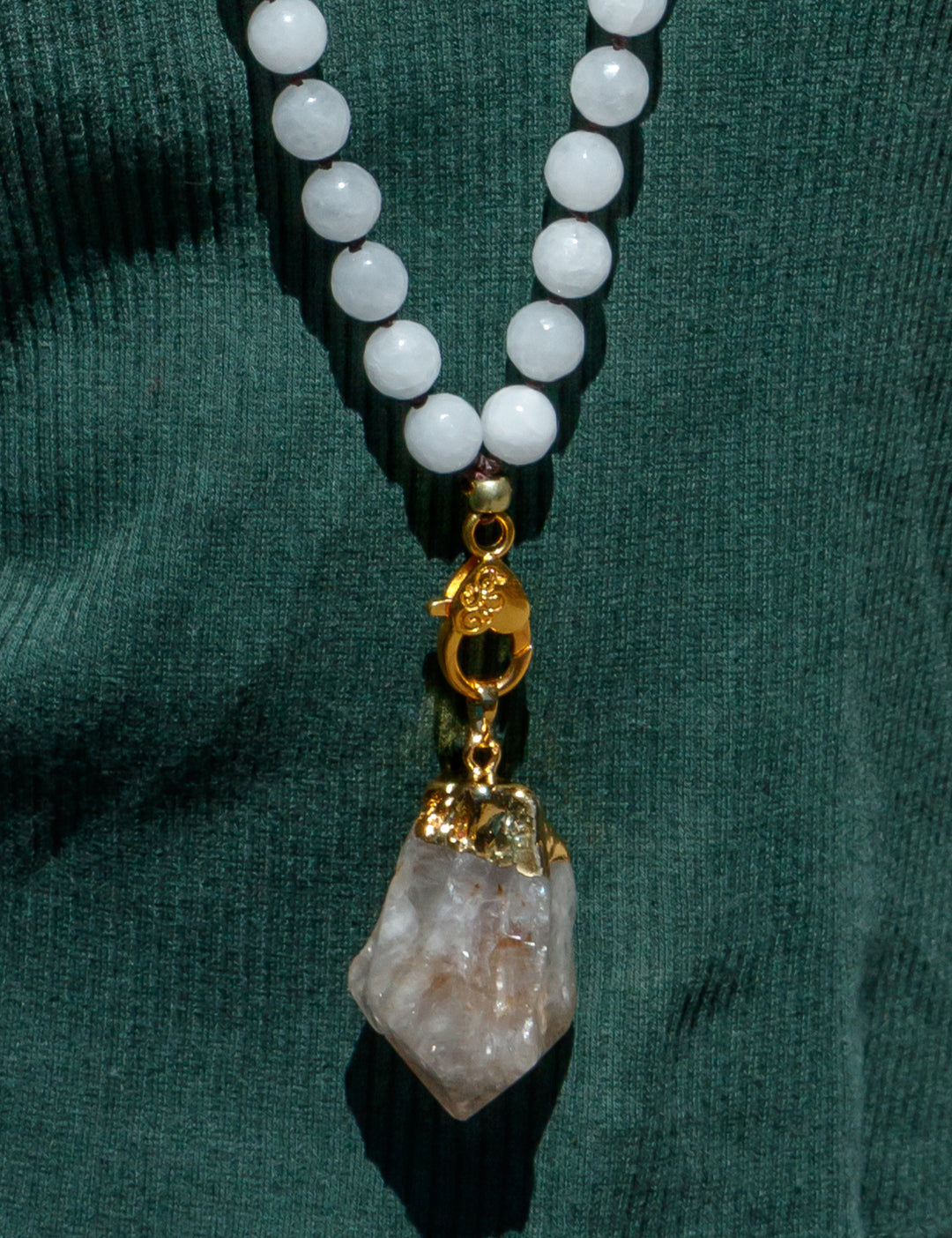 Collar  Ágata Blanca y citrino