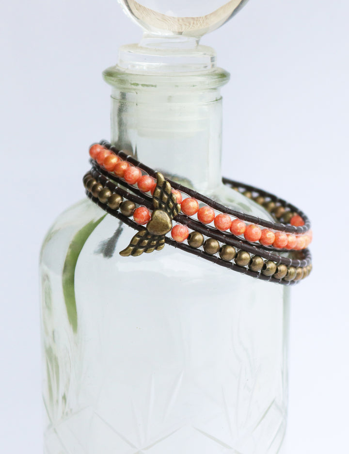 Pulsera Piedra Naranja